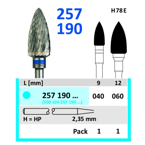 HORICO Burs - Tungsten Carbide Cutters - 257 190